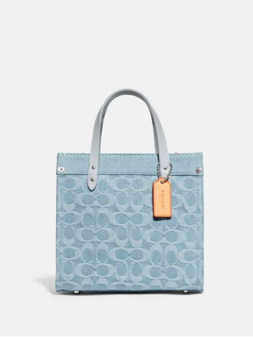 Coach Womens Field 22 Denim Tote Bag